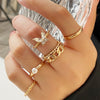 Gold Chain Rings Set